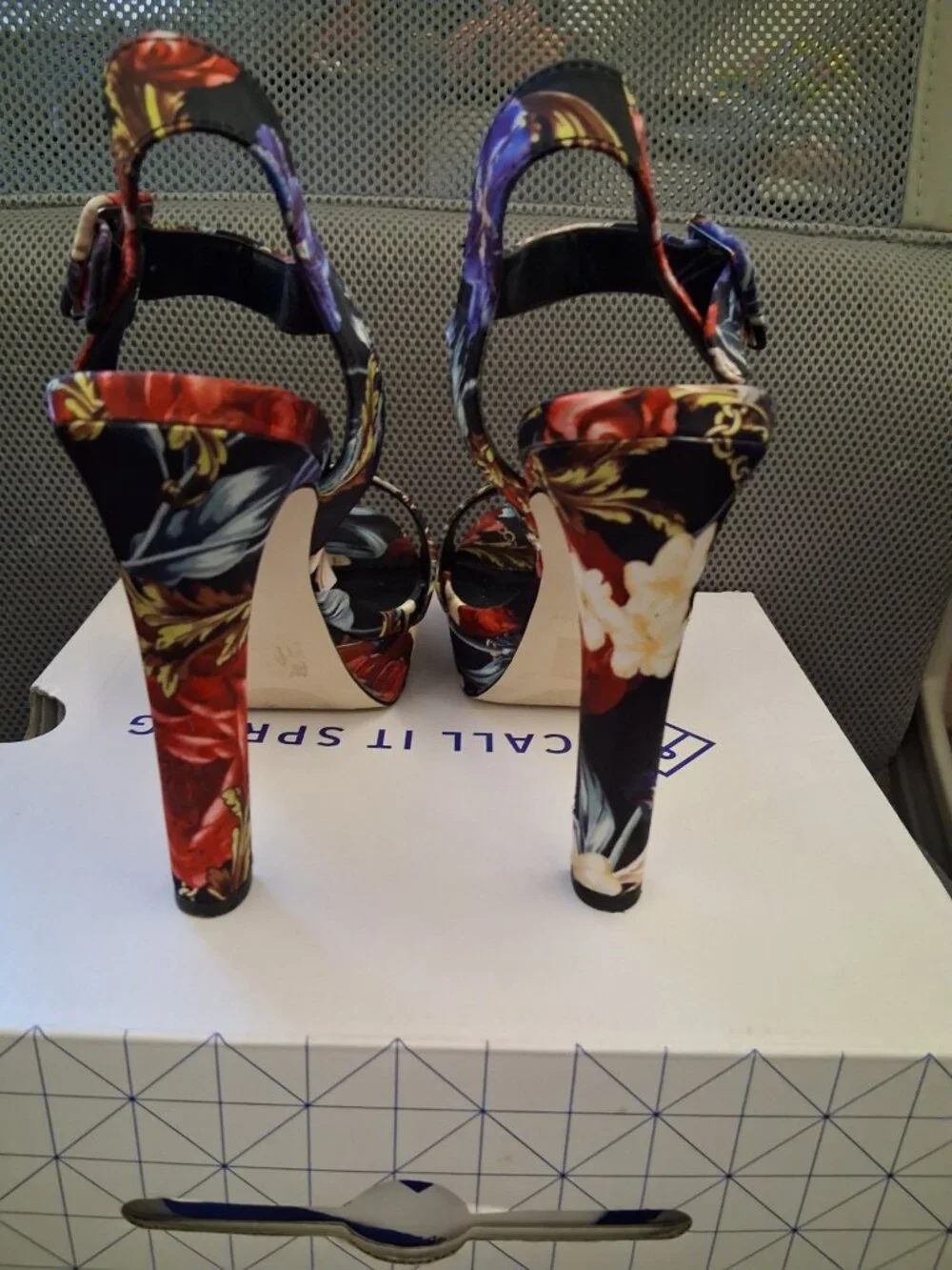 Call It Spring WANNA Floral Platform Heels Size 6 | Statement Heels | Vegan